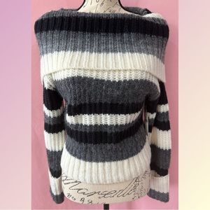 Anthropologie Striped Cowl Neck Sweater- Sz XS